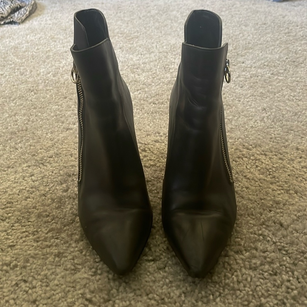 Nine West chunky heel pointy boots